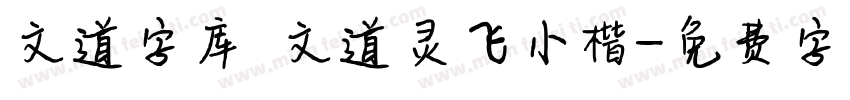 文道字库 文道灵飞小楷字体转换